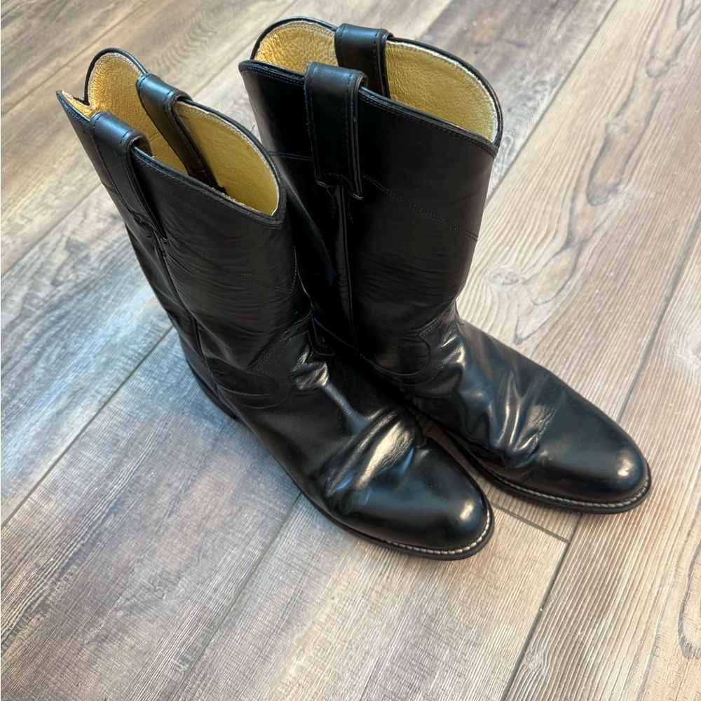 Men's Black Leather Boots
